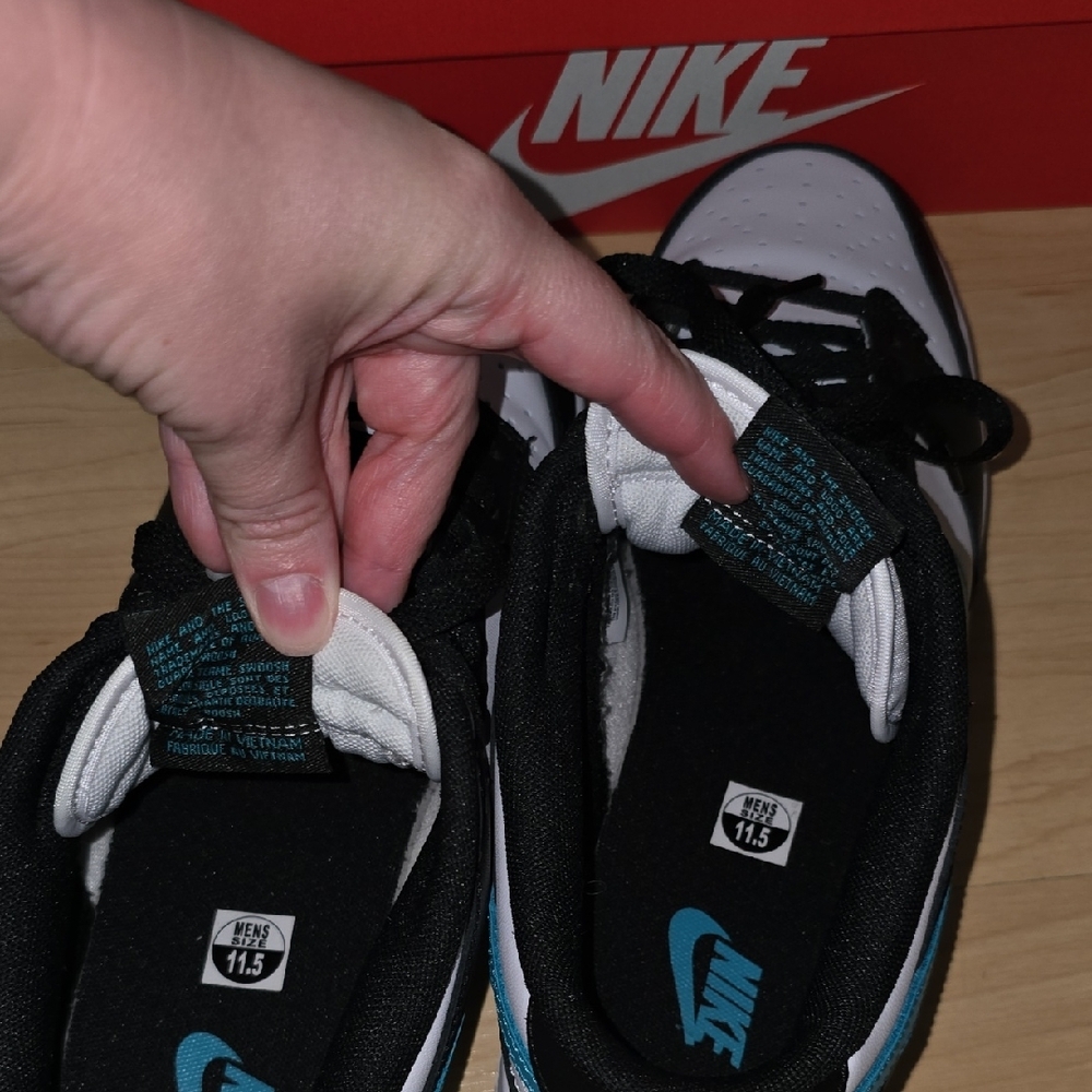 Nike Dunk Low Retro White Dusty Cactus -Black Men's Size 11.5 - Picture 10 of 11